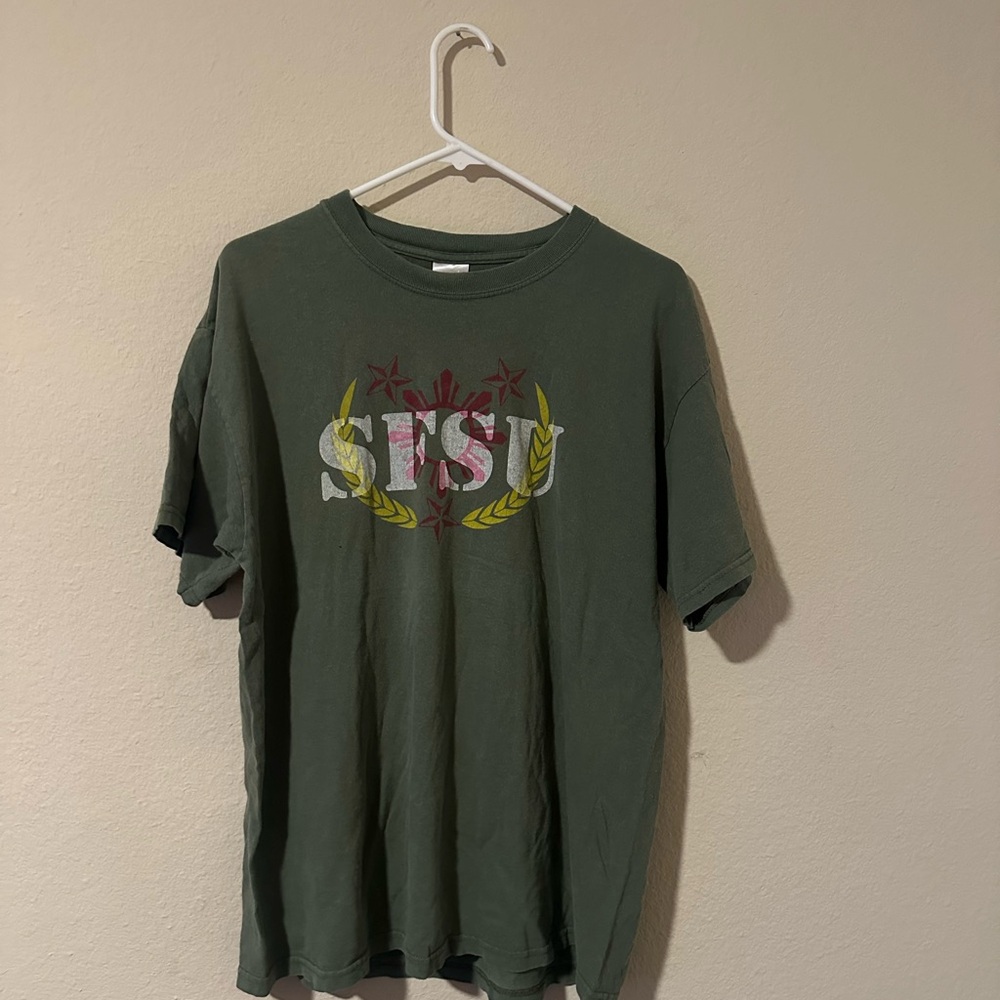 Gildan Olive Graphic Men's T-Shirt